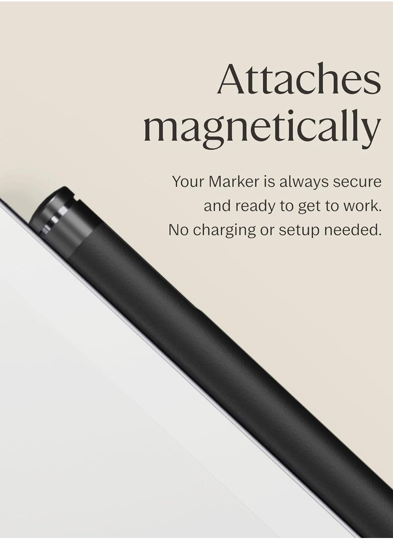 reMarkable Marker Plus for reMarkable 2 with Eraser | 9 Felt Replacement Tips | Tilt Sensitivity and 4096 Levels of Pressure Sensitivity |