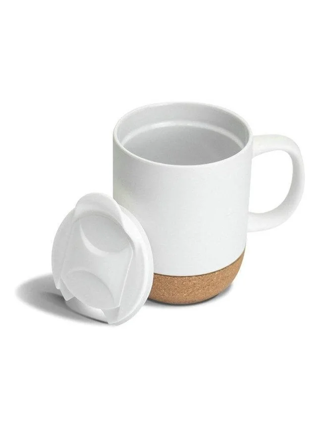 Share the Love LUCCA - Giftology Ceramic Mug with Cork and Lid - White