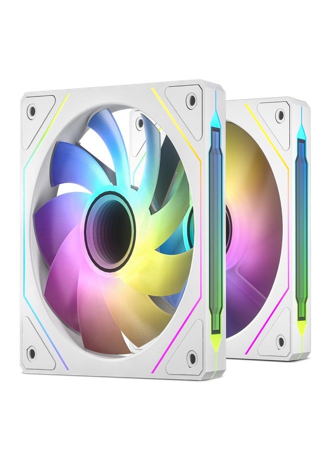 DARKROCK R120-2-Pack 120mm Case Fan - White - Image 1
