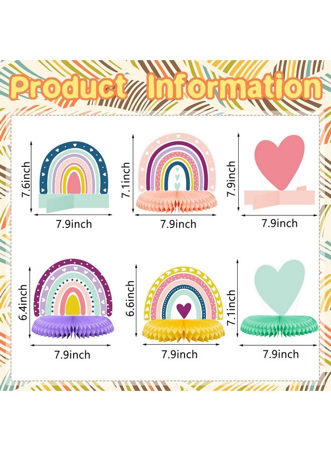 Marspark 10 Pieces Candyland Party Decorations Lollipop Table Topper Sweet Candy Table Centerpieces Boho Honeycomb Centerpieces Lollipop Decorations for Birthday Baby Shower Sweet Shop Party (Boho) - Image 2