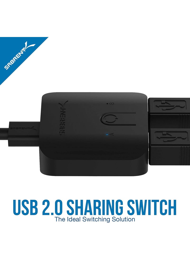 SABRENT Sabrent 2Port 4K Dual HDMI Sharing Switch  USB 20 Sharing Switch for Multiple Computers and Peripherals LED Device Indicators  - Image 5