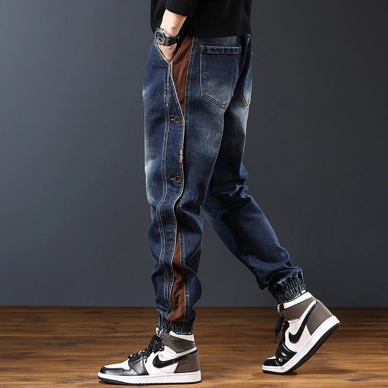 Unisex Classic Denim Jeans Loose Fit Daily Outdoor Wear - Image 1