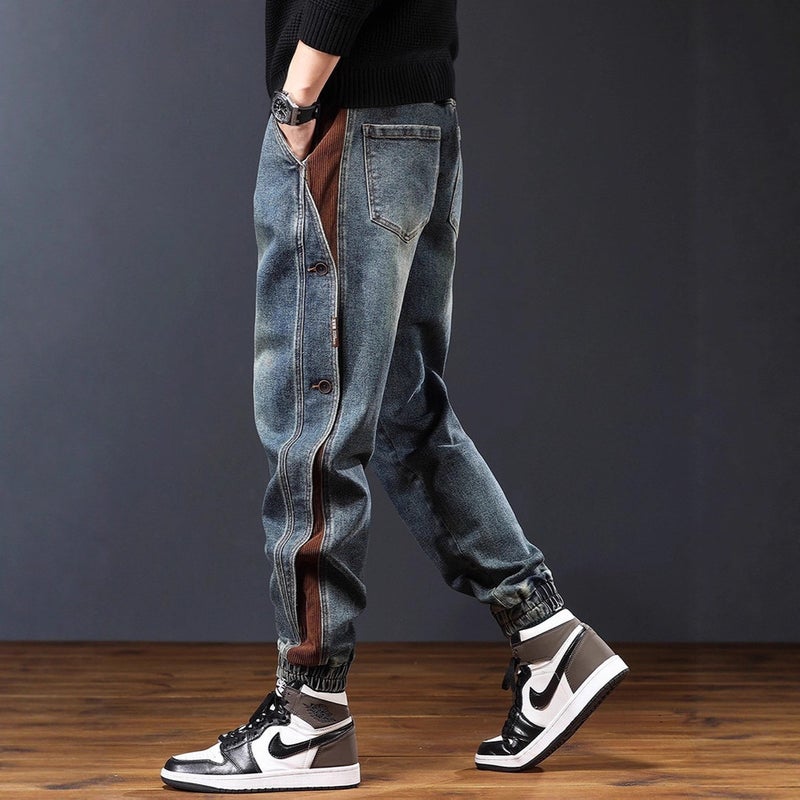 Unisex Classic Denim Jeans Loose Fit Daily Outdoor Wear - Image 2