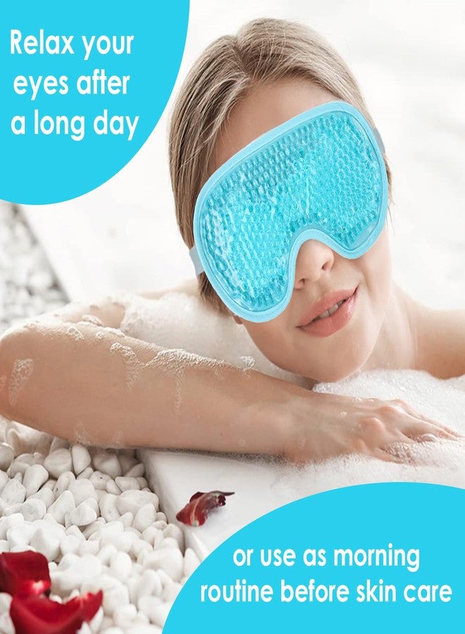 KARP - Reusable Cooling Gel Eye Mask with Reversible Plush Cover | Dual-Sided Cold Eye Compress for Dry Eyes, Dark Circles, Redness, Fatigue & Relaxation | Soft, Skin-Friendly & Adjustable | for Home, Office & Travel | Unisex (1 Pack) - Image 4