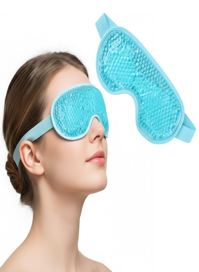 KARP - Reusable Cooling Gel Eye Mask with Reversible Plush Cover | Dual-Sided Cold Eye Compress for Dry Eyes, Dark Circles, Redness, Fatigue & Relaxation | Soft, Skin-Friendly & Adjustable | for Home, Office & Travel | Unisex (1 Pack) - Image 1