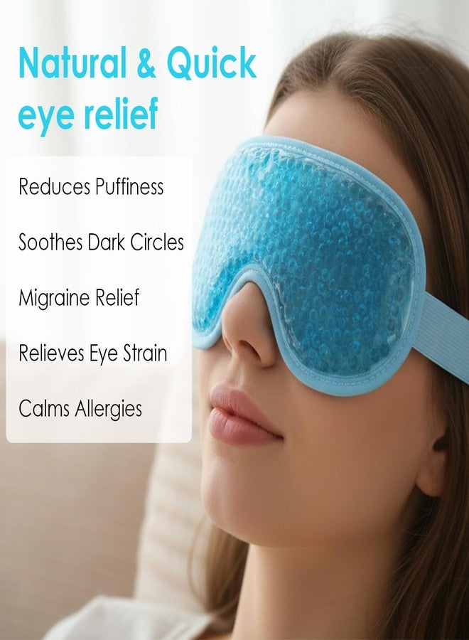 KARP - Reusable Cooling Gel Eye Mask with Reversible Plush Cover | Dual-Sided Cold Eye Compress for Dry Eyes, Dark Circles, Redness, Fatigue & Relaxation | Soft, Skin-Friendly & Adjustable | for Home, Office & Travel | Unisex (1 Pack) - Image 2