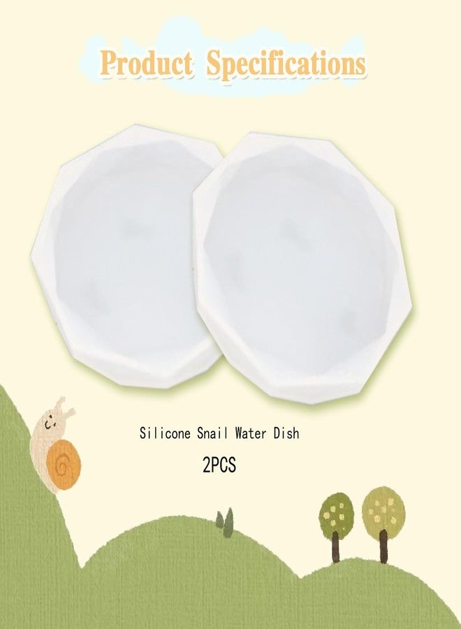 Tovyzalg Transparent Snail Catcher for Aquarium & Habitat - 2 Pack Silicone Snail Water Dish, Calcium Feeder Bowl, Hideout & Toilet | Safe Pet Habitat Accessories (M) - Image 2