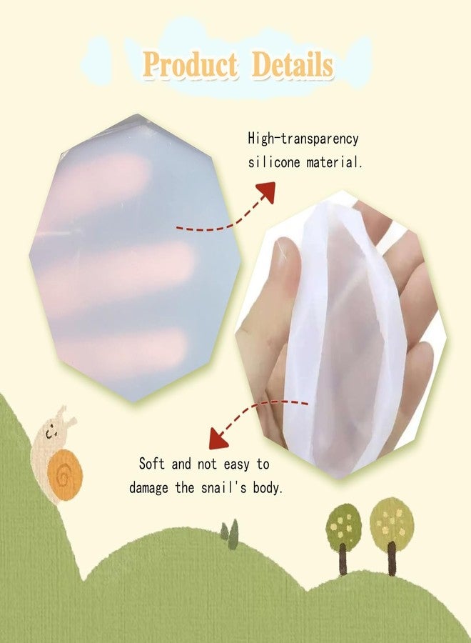 Tovyzalg Transparent Snail Catcher for Aquarium & Habitat - 2 Pack Silicone Snail Water Dish, Calcium Feeder Bowl, Hideout & Toilet | Safe Pet Habitat Accessories (M) - Image 4