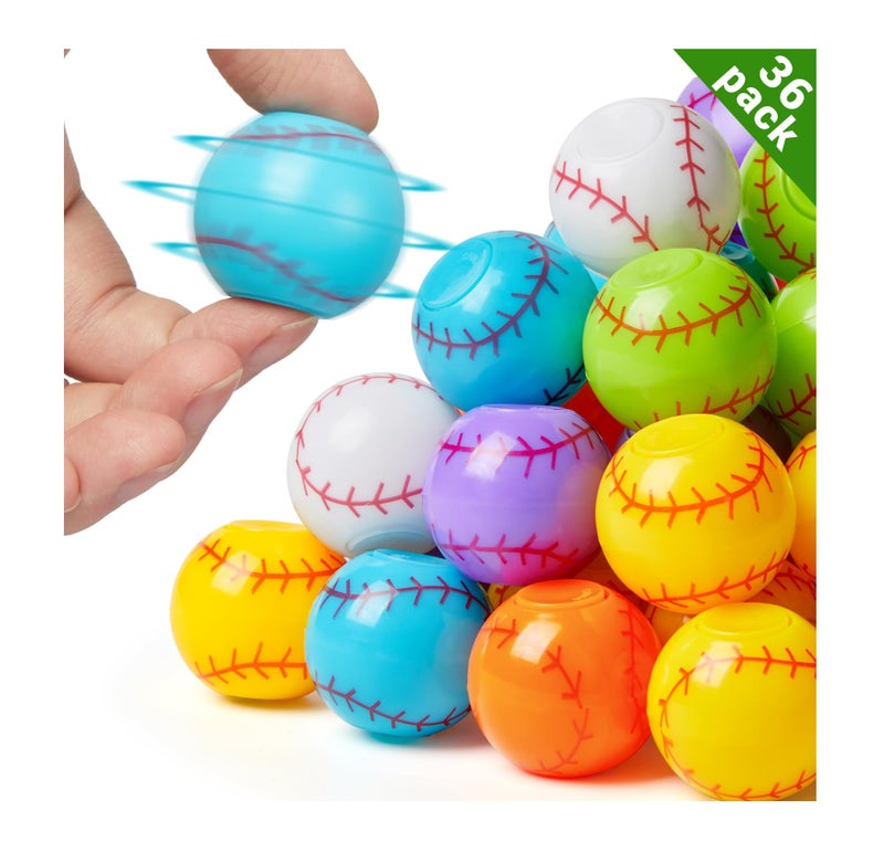 SCIONE 36 Pack Baseball Party Favors for Kids 48 812 Baseball Sports Fidget Spinner Toys Bulk Stress Balls Goodie Bag Stuffers Classroom Prizes Return Gifts for Kids Birthday Party - Image 3