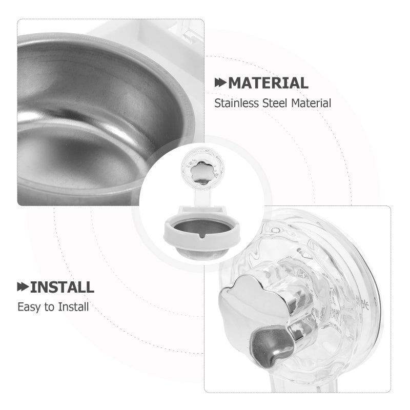 Windproof Wall Mounted Ashtray No Drill Required 304 Stainless Steel White for Home Office Bathroom - Image 4