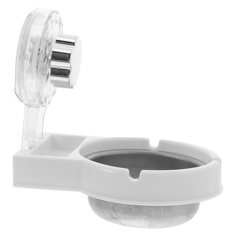 Windproof Wall Mounted Ashtray No Drill Required 304 Stainless Steel White for Home Office Bathroom - Image 2