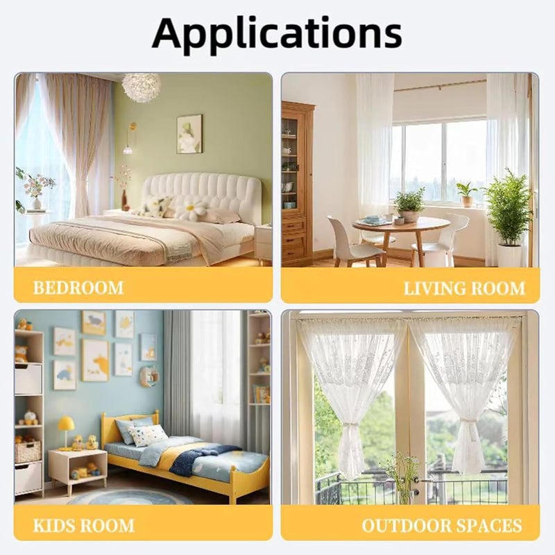 GoodTool 2-Piece Magnetic Curtain Tiebacks, Strong Curtain Tiebacks, Magnetic and Decorative Buckle Holdbacks Window Drapes, Curtain Straps For Home Office (Rice wine color) - Image 5
