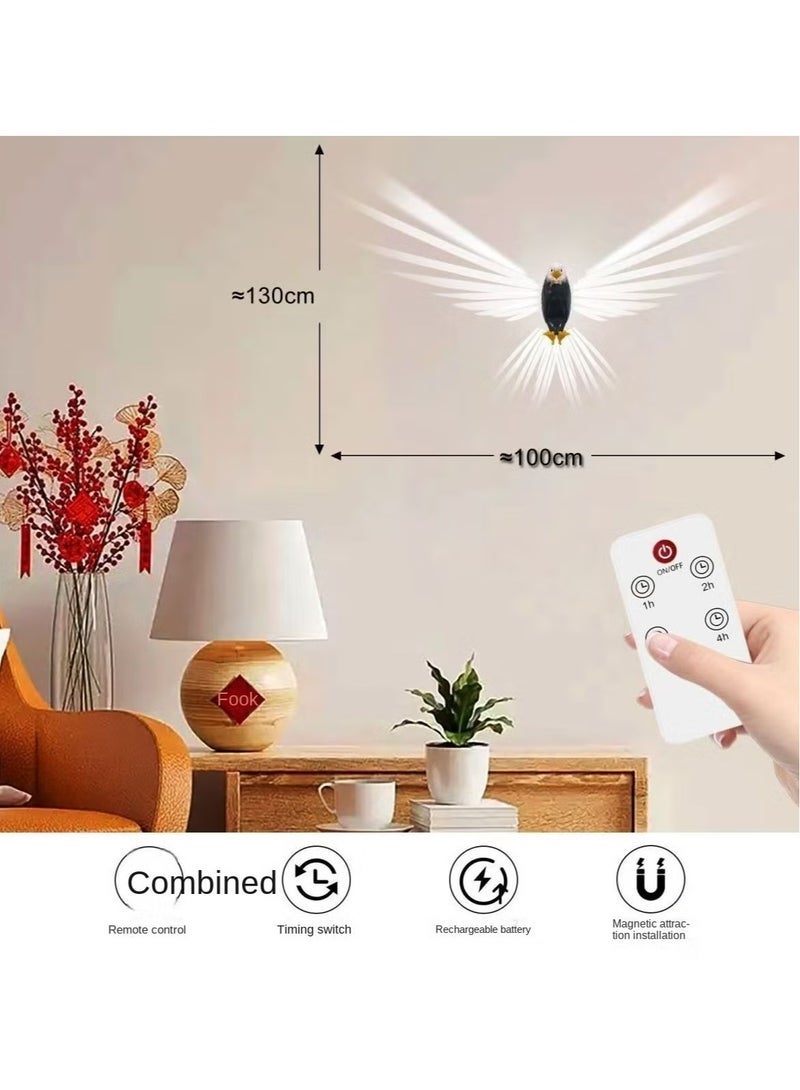 Gulf Trend Eagle Light Decorative Lamp – Kids Night Light & Mood Light – LED Wall Light with Remote Control – Magnetic, USB Rechargeable, Battery Powered – Removable Eagle LED Wall Mounted Light for Bedroom, Living Room, Hallway, Office - Image 5