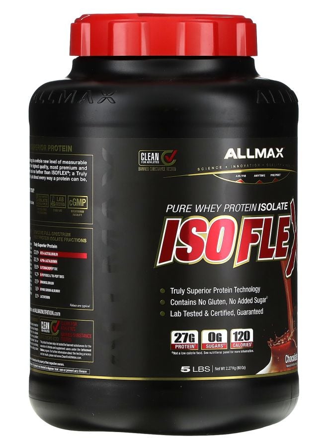 Allmax ISOFLEX® Pure Whey Protein Isolate Chocolate 5 lbs (2.27 kg) - Image 2