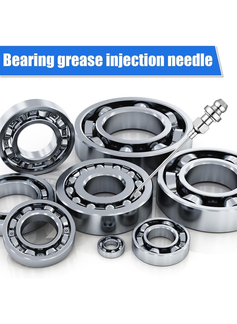 7pcs Grease Gun Accessory Kit, Including 3 Grease Nozzle 1 Needle Dispenser Rubber Tip Joint Nipple Straight Nozzle 1 Needle Elbow Fitting Adapter Coupler for Small and Confined Spaces - Image 5
