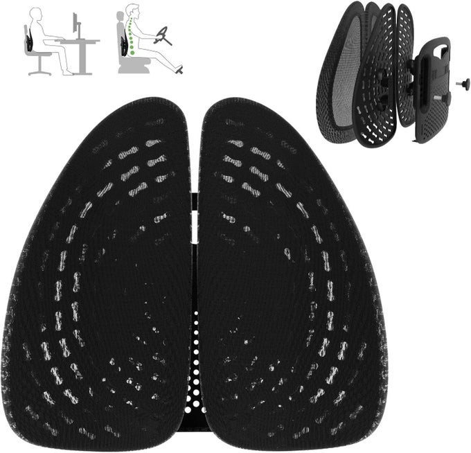 SUPPORT LUMBAR PILLOW FOR OFFICE CHAIR ERGONOMIC OFFICE CHAIR BACK CUSHION FOR CAR FIVE HEIGHT ADJUSTABLE BREATHABLE LOWER BACK SUPPORT BACK PAIN RELIEF