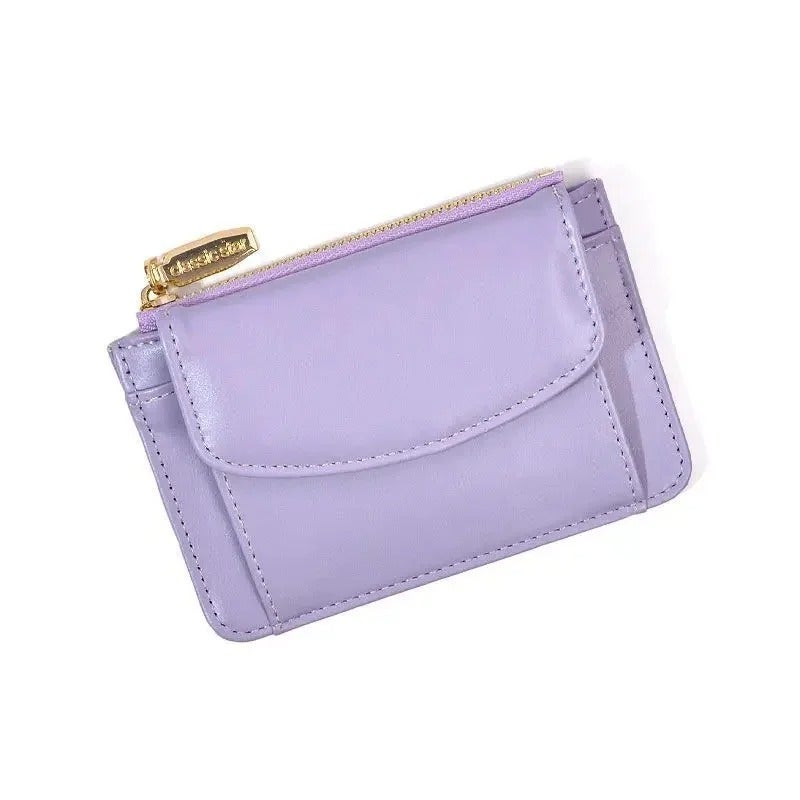 The Black Pearl Accessories Leather Flip Wallet & Card Holder with Multiple Pockets - Purple