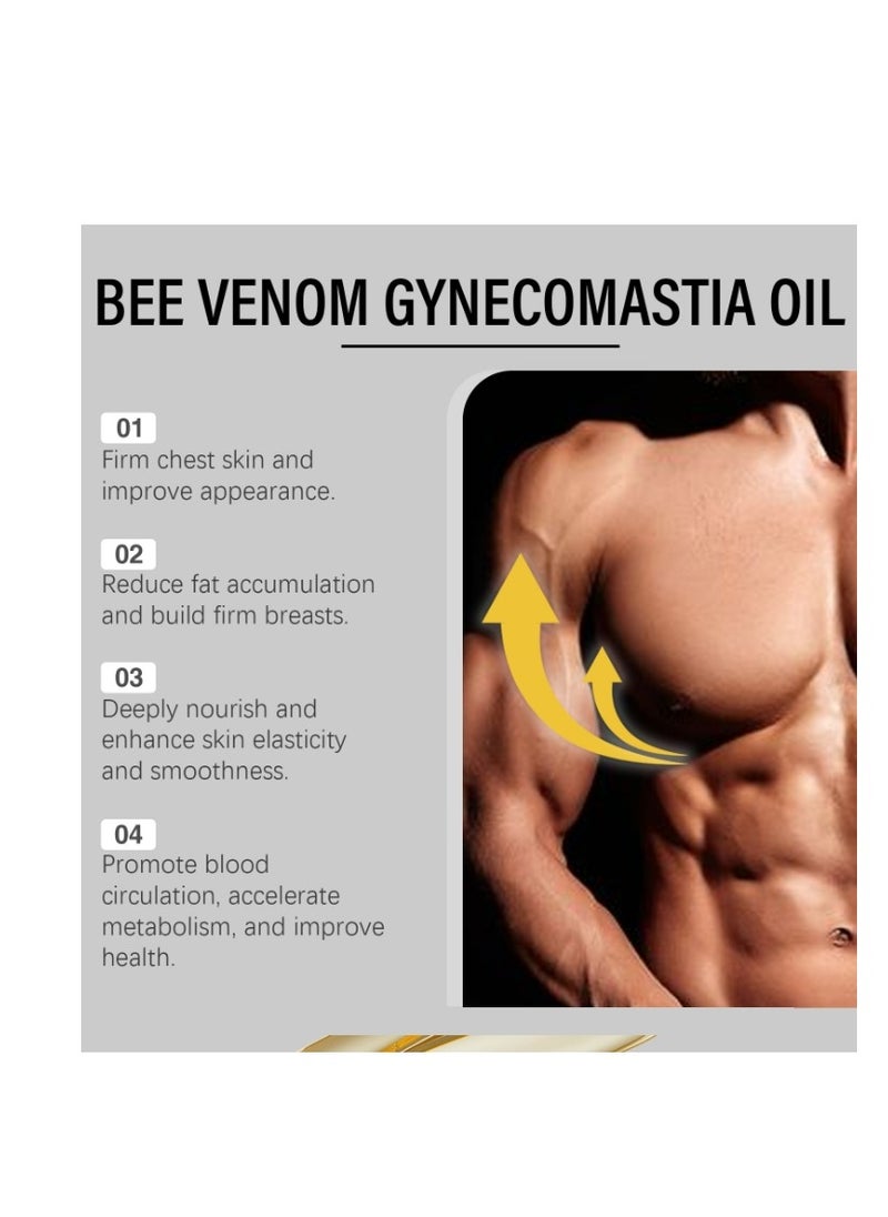 SOUTH MOON Men Therm Bee Venom Gynecomastia Heating Oil, Men Therm Bee Venom Oil for Strengthen The Chest Muscles 15ml  - Image 5
