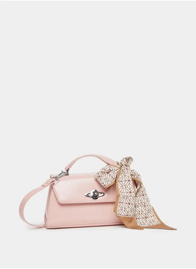 ستايلي Styli Solid Handbag with Top Handle and Adjustable Strap