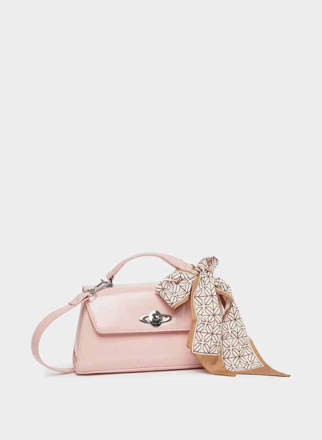 Styli Solid Handbag with Top Handle and Adjustable Strap - Image 1