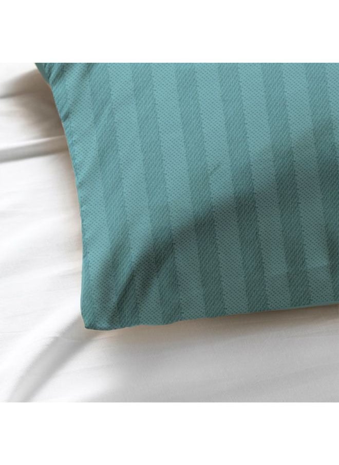 BYFT Tulip (Sea Green) Queen Size Fitted Sheet and Pillow Covers with 1 cm Satin Stripe (Set of 3 Pcs) 100% Cotton, Soft and Luxurious Hotel Quality Bed linen-300 TC  - Image 5