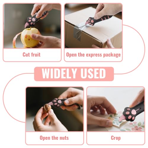 mgmooa Cat Paw Box Cutter 2026 Retractable Cat Box Cutter with Cute Paw-Shaped Handle, Cat Box Paper Cutter Multifunctional Utility Knife for Effortlessly Opening Boxes, Cartons, Packages and Sealing Tape - Image 5