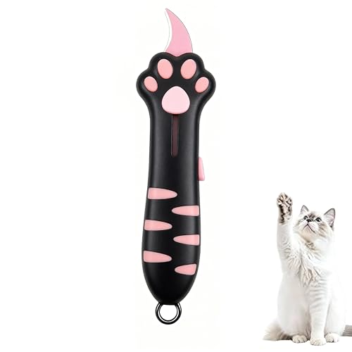 mgmooa Cat Paw Box Cutter 2026 Retractable Cat Box Cutter with Cute Paw-Shaped Handle, Cat Box Paper Cutter Multifunctional Utility Knife for Effortlessly Opening Boxes, Cartons, Packages and Sealing Tape - Image 1