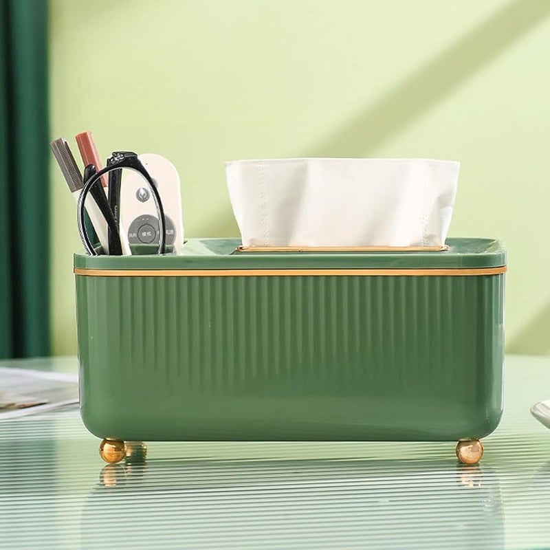 Green Multifunctional Tissue Box Holder Dispenser for Kitchen Dining Room Remote Control Cover - Image 5