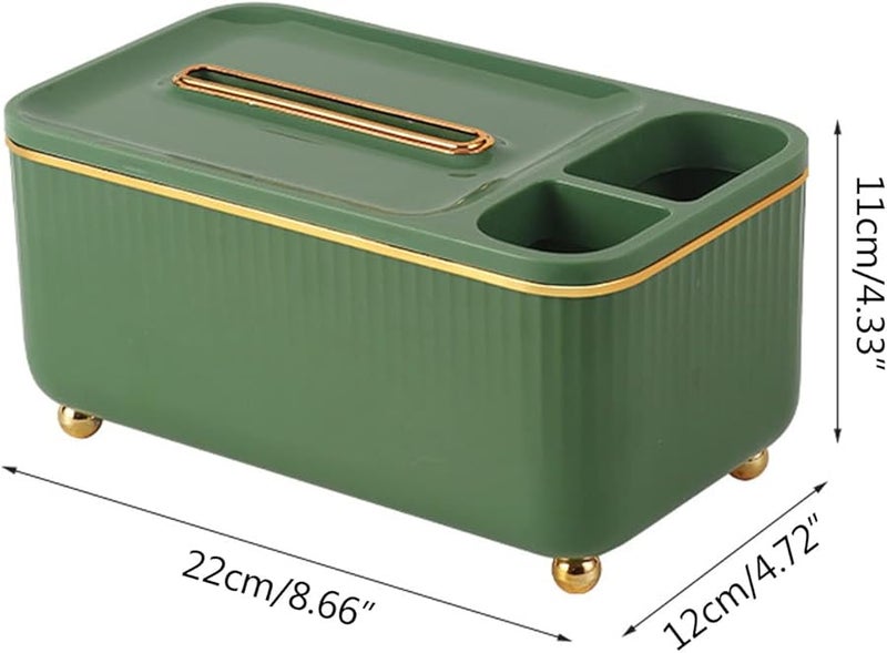 Green Multifunctional Tissue Box Holder Dispenser for Kitchen Dining Room Remote Control Cover - Image 4