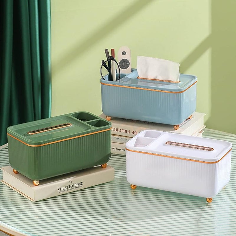 Green Multifunctional Tissue Box Holder Dispenser for Kitchen Dining Room Remote Control Cover - Image 3