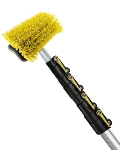 DOCAZOO DOCA Scrub Brush 730 Ft with Long Handle Extension Pole  Outdoor Broom and Scrubbing Brush for House Floor Deck Patio Car  Hard Brush 