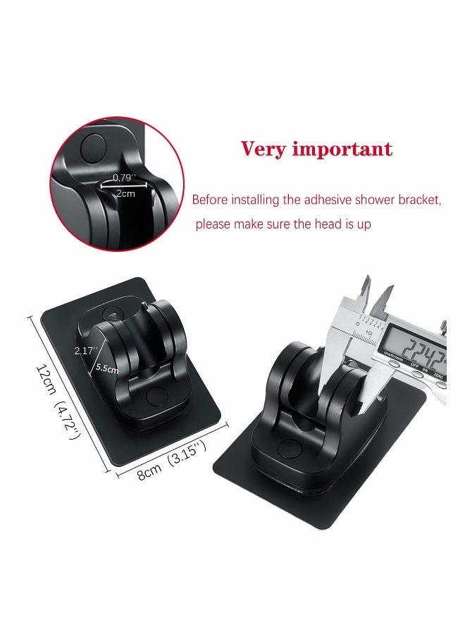 حامل رأس دش لاصق، قابل للتعديل بقوة، مثبت على الحائط مقاوم للماء، حامل يدوي بدون تلف للحمام والأطفال في المركبات الترفيهية - Image 4