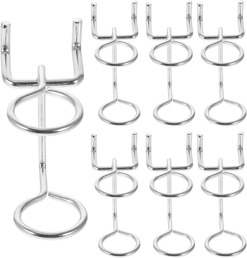 20 Pcs Metal Dual-Ring Pegboard Hooks for Tool Rack, Multi-Tool Holders with Screws, Pegboard Accessories for Garage and Workshop Organization - Image 1