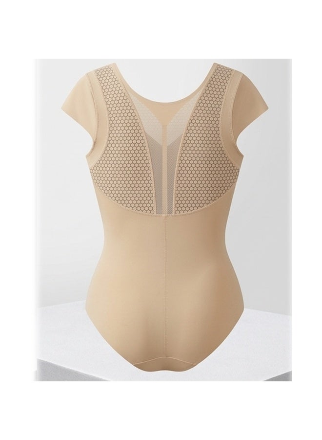 Caprisious Women's Seamless Corrective Bodysuit with Honeycomb Breathable Panels - Image 2