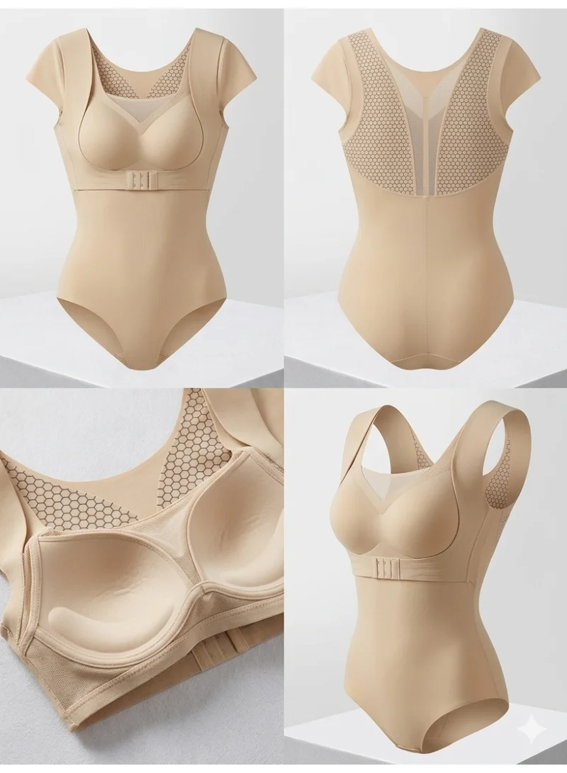 Caprisious  Women's Seamless Corrective Bodysuit with Honeycomb Breathable Panels for Women | Best Price UAE