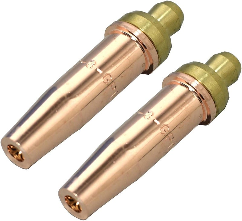 RIVERWELD رؤوس قطع الغاز الطبيعي البروبان 3-GPN الحجم 1 و 3-GPN-1 تناسب شعلة قطع الأكسجين من نوع فيكتور مصنوعة من النحاس PK2 - Image 1