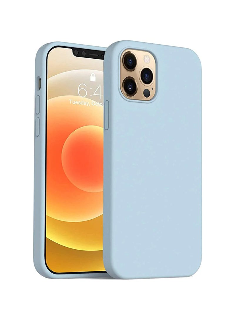 أكسسور  جراب سيليكون أزرق فاتح لهاتف iPhone 13 Pro (6.1 بوصة) - غطاء واقٍ ناعم الملمس مقاوم للصدمات، جراب هاتف متين مضاد للخدش لهاتف Apple iPhone - Image 1