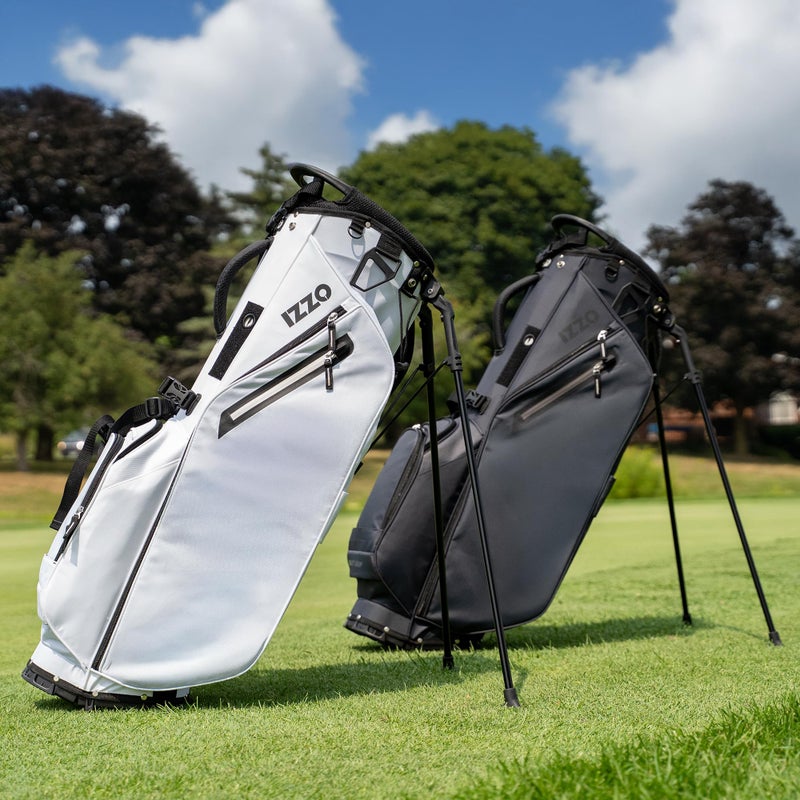 Izzo Heritage Golf Stand Bag, White - Image 5