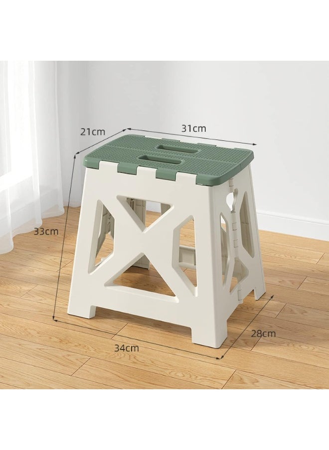 VIO Folding Step Stool 13.4 Inch 34 CM Strong Foldable Heavy Duty Stool Compact Space Saving Non Slip Folding Camping Seat Lightweight Space Saving Step Stool Plastic Stool for Kitchen Home Office Bathroom Stool for Adults Withstands Up To 300 LBS Stool for Kids Backyard Outdoor Picnic Beach Hiking Fishing  - Image 5
