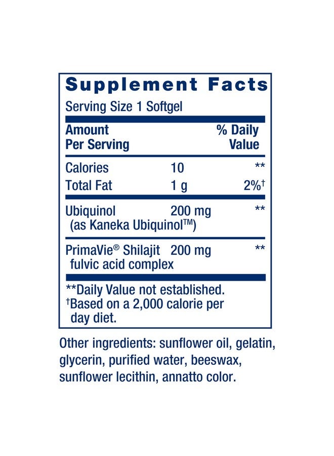 لايف إكستنشن Life Extension Super Ubiquinol CoQ10 مع دعم معزز للميتوكوندريا - 200 مجم، شيلاجيت - يعزز صحة القلب وطاقة الخلايا والإجهاد التأكسدي - خالٍ من الجلوتين وغير معدّل وراثيًا - 30 كبسولة هلامية - Image 3