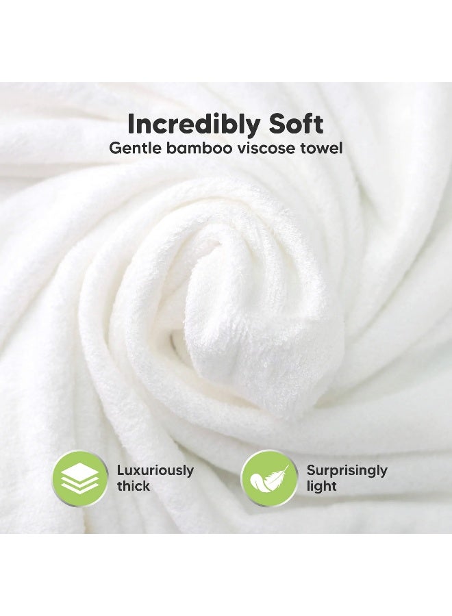 KeaBabies Organic Bamboo Hooded Towel, Soft Baby Bath Towel, Seal - Image 3