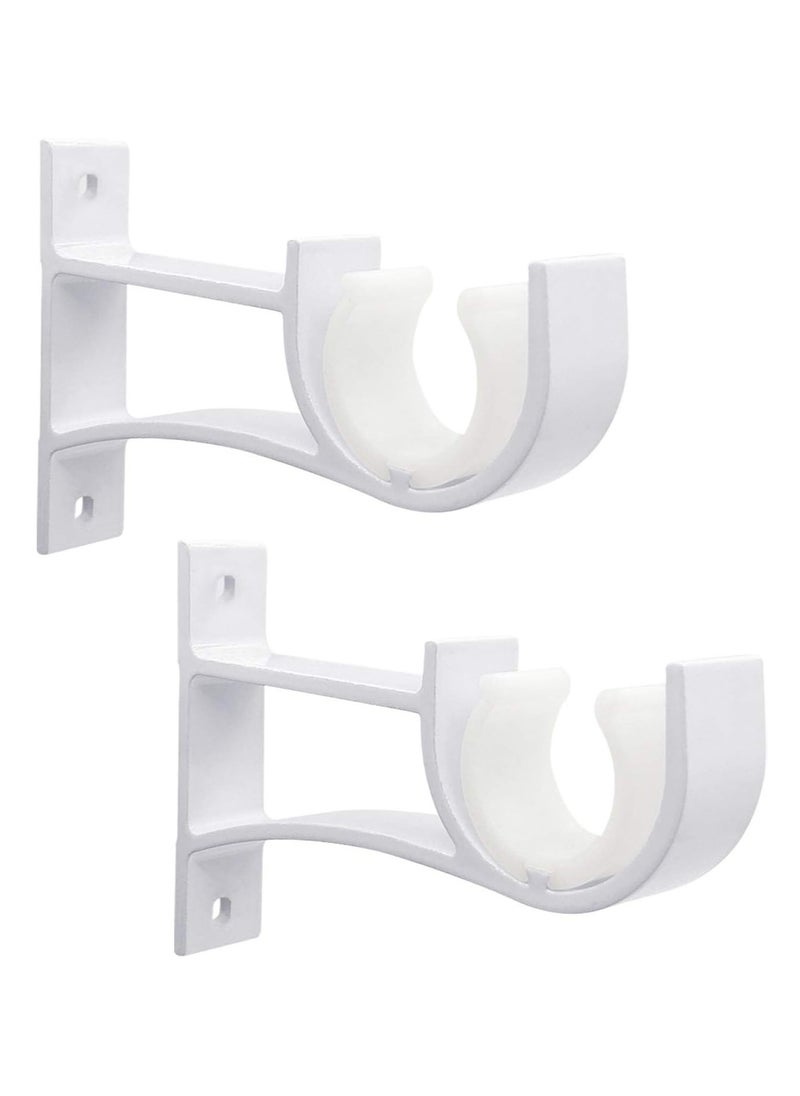 Oasisgalore 2 Pack Curtain Rod Bracket，Heavy Duty Curtain Rod Holder Hooks Rod Hangers Support for Wall  - Image 1