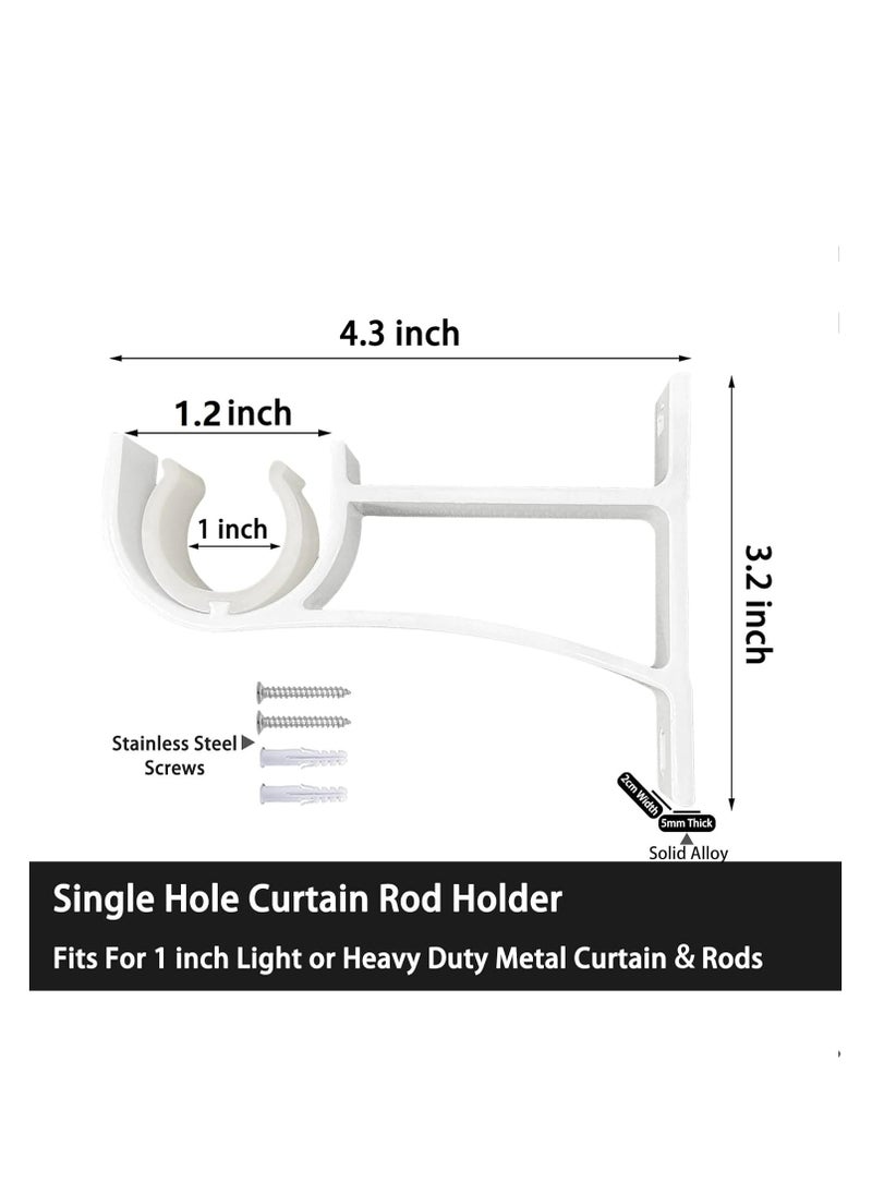 Oasisgalore 2 Pack Curtain Rod Bracket，Heavy Duty Curtain Rod Holder Hooks Rod Hangers Support for Wall  - Image 4