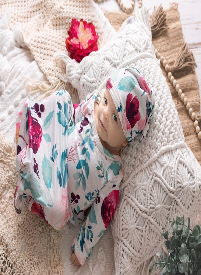giggle_angel طقم نوم للأطفال حديثي الولادة من جيجل أنجل - ثوب وقبعة معقودان للأطفال من الإناث أو الذكور - من عمر 0-3 أشهر، بنفسجي وردي، من عمر 0-3 أشهر - Image 3