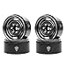 TREAL 19 Beadlock Wheel Rims Heavy Duty Vintage Style CNC 19 Inch Wheels4P for 110 RC Crawler TRX4 SCX10 III SCX10 PRO SCX10 II Type PGray - Image 2