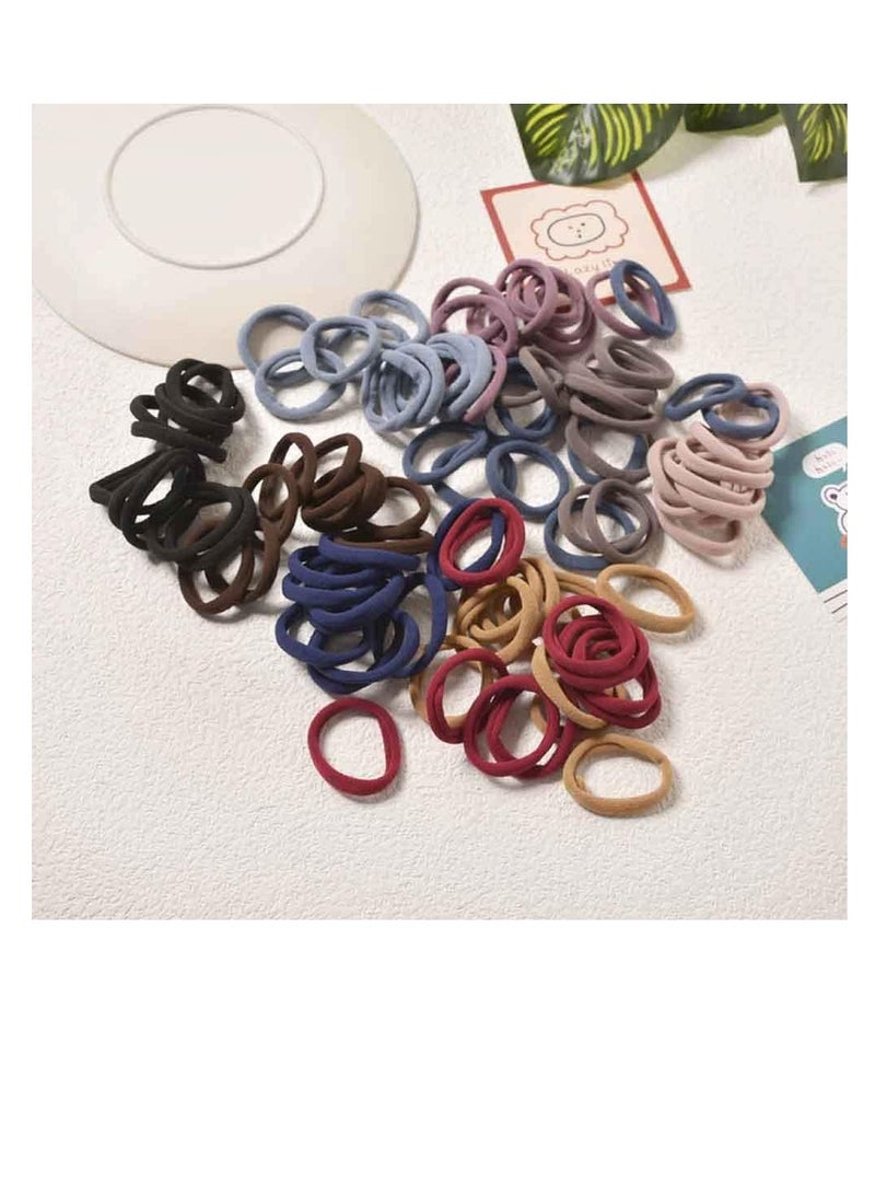 إسكدنيا 100 ربطة شعر سميكة مناسبة لتصفيفة ذيل الحصان للرجال والنساء والفتيات (متعددة الالوان) - Image 4