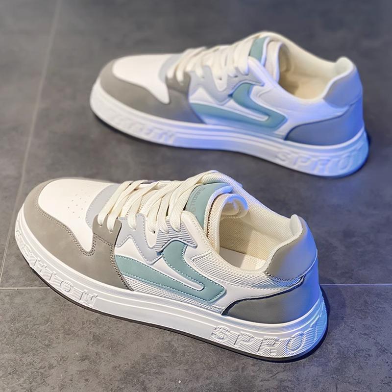 Men'S Shoes, Summer Shoes, Men'S Mesh Breathable Boys' Sneakers, Versatile Casual Sports Leather Shoes, White Shoes For Men - Image 4