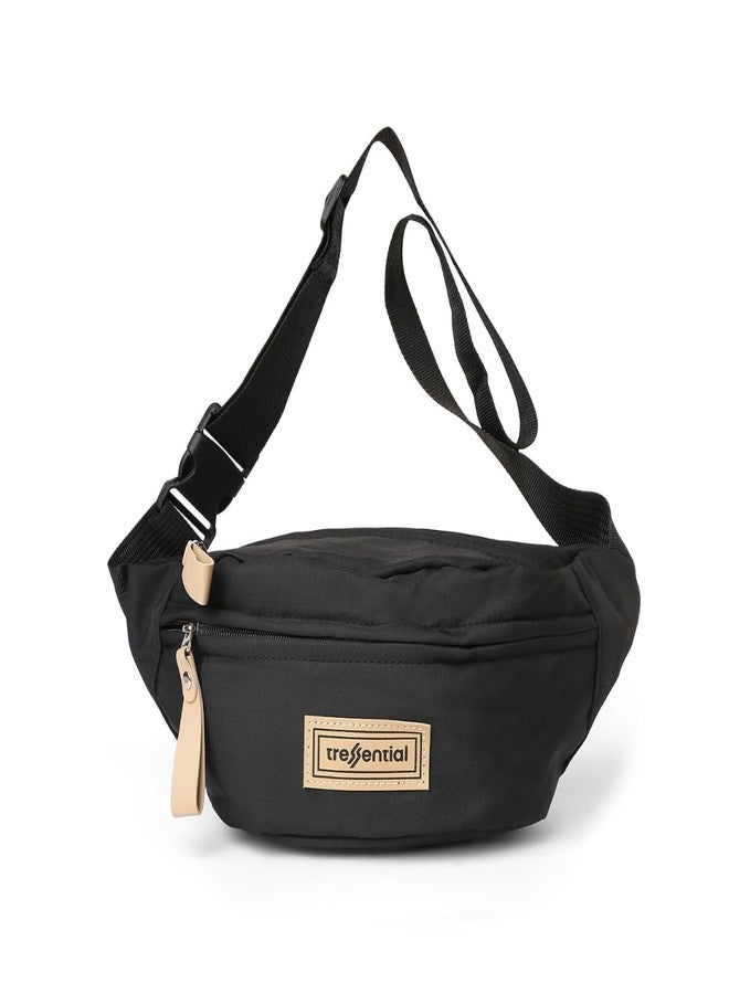 Tressential Waist Bag for Men Women | Cross Body Fanny Pack Sling Bag for Hiking, Travel, Camping, Outdoor Sports, Cycling | Money Belt with Adjustable Strap (Black) - Image 1