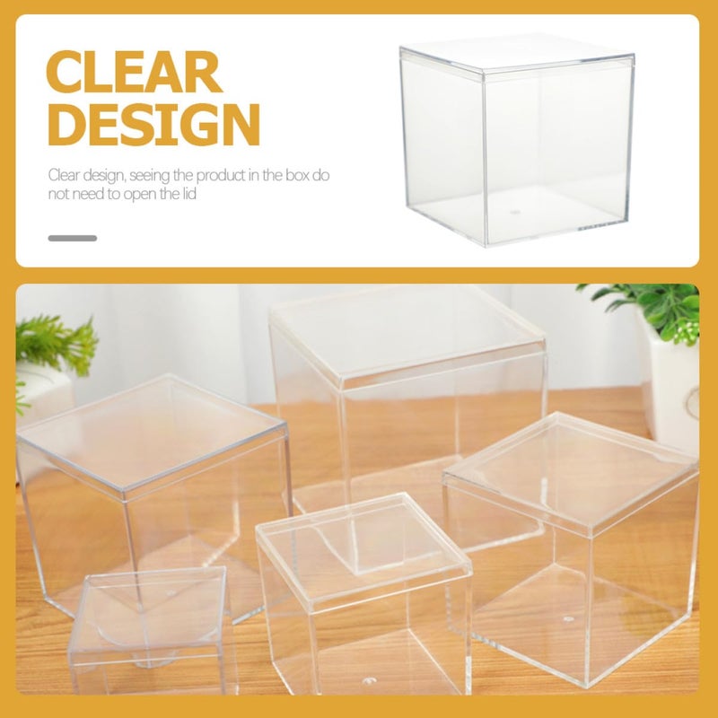 Square Plastic Candy Boxes 10cm For Wedding Favor And Shower Party Storage 2Pcs - Image 4