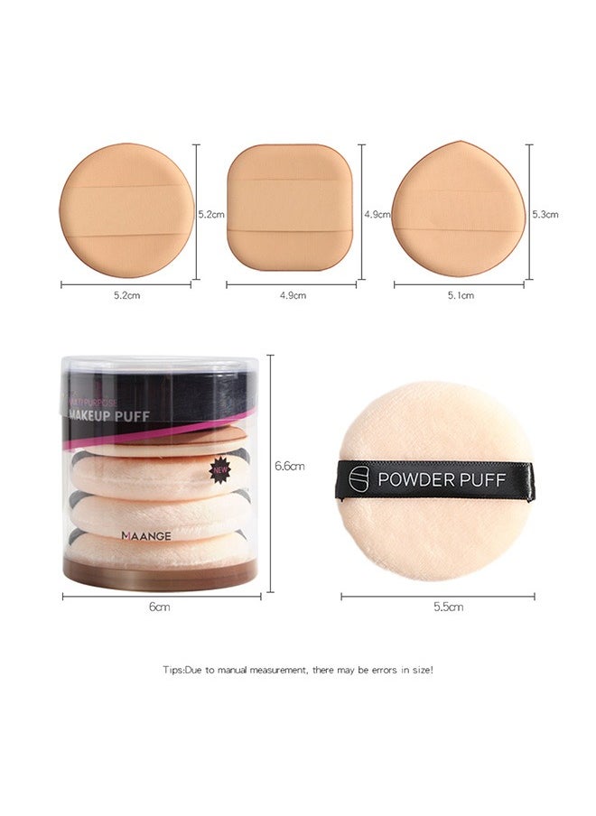 MAANGE - 6 Pcs Makeup Sponge Set, Two Different Types Reusable Powder Puff, Soft Foundation Blending Sponge Flawless Wet and Dry Use - Image 1